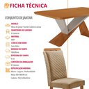 Ver imagem 7 de Mesa de Jantar Yasmin 180cm Tampo MDF Canto Copo Laminado e 6 Cadeiras Lorena