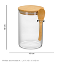 Ver imagem 2 de Pote Hermético de Borossilicato 1L Transparente 15x10x10cm Mantimentos Cozinha