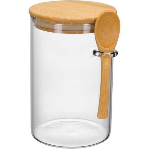 Pote Hermético de Borossilicato 1L Transparente 15x10x10cm Mantimentos Cozinha