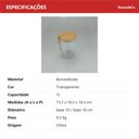 Ver imagem 4 de Pote Hermético de Borossilicato 1L Transparente 15x10x10cm Mantimentos Cozinha
