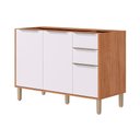 Ver imagem 1 de Gabinete de Cozinha Modulado Balcão Divina C/ 3 Portas e 2 Gavetas S/tampo 120cm Cinamomo/branco -
