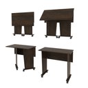 Ver imagem 7 de Escrivaninha Mesa Escritório Dobrável 80cm com Rodízio ME4117