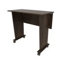 Ver imagem 3 de Escrivaninha Mesa Escritório Dobrável com Rodízio ME4117 80cm Rustico Marrom