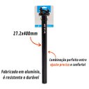 Ver imagem 3 de Canote Selim com Carrinho 27.2mm X 400mm Micro Ajuste Offset 0 Gta Preto Gta Bike Mtb Microajuste Of