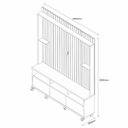 Ver imagem 5 de Estante Home Tvs 60" 4 Portas Absoluto Naturalle e Off Ripado Carmolar
