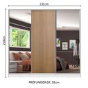 Ver imagem 5 de Guarda-roupa Casal 100% Mdf Madesa Royale 3 Portas de Correr com Espelho