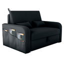 Ver imagem 5 de Sofá Cama com Baú Luka Veludo Inca Preto