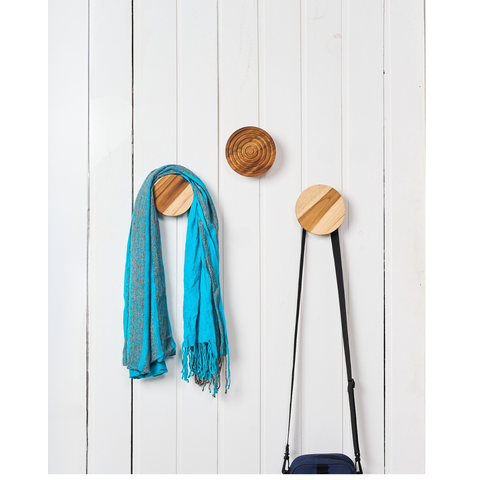 Cabideiro Teca Premium - Kit com 3 Unidades