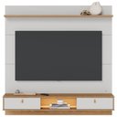 Ver imagem 3 de Painel Tv 60 Pol Bancada Suspensa 160cm com Led Zali Off/freijó C05 - Mpozenato
