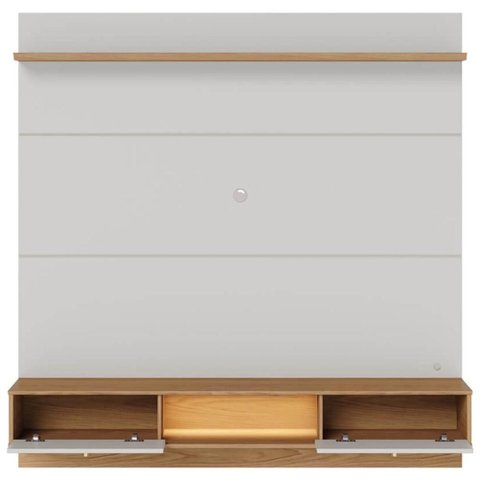 Painel Tv 60 Pol Bancada Suspensa 160cm com Led Zali Off/freijó C05 - Mpozenato
