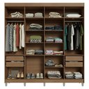 Ver imagem 3 de Guarda-roupa Closet com Pés 4 Gavetas 216cm Rustic Venus Madesa