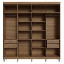 Ver imagem 2 de Guarda-roupa Closet com Pés 4 Gavetas 216cm Rustic Venus Madesa