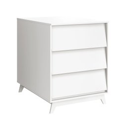 Berço Prince 4x1 Vira Mini Cama e Trocador Vira Comoda Multifuncional Quarto de Bebê - Branco - 5