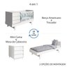 Berço Prince 4x1 Vira Mini Cama e Trocador Vira Comoda Multifuncional Quarto de Bebê - Branco - 3