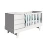 Berço Prince 4x1 Vira Mini Cama e Trocador Vira Comoda Multifuncional Quarto de Bebê - Branco - 2