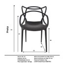 Ver imagem 7 de Cadeira Allegra Preta, Polipropileno, Sala, Cozinha, Jantar