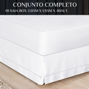 Ver imagem 5 de Saia pra Cama King Size Algodao em Ponto Palito Percal 180 Fio Luxo:branca