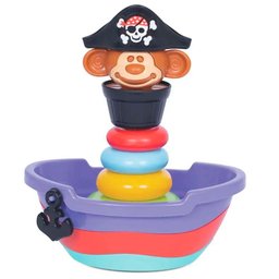 Torre de Empilhar - Baby Pirata - Macaquinho Pirata - Mercotoys - 1