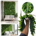 Ver imagem 3 de 18 Placas Parede Verde Artificial Samambaia Eucalipto 60x40 Jardim Vertical sem Manutenção Realista