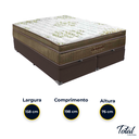 Ver imagem 3 de Cama Box Baú Bipartido Queen Marrom e Colchão Gold Ultragel Molas Ensacadas Ortobom