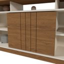 Ver imagem 6 de Rack para TV até 75 Polegadas MDF 160cm Salvador Bege Off White/Amendoa