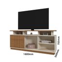 Ver imagem 3 de Rack para TV até 75 Polegadas MDF 160cm Salvador Bege Off White/Amendoa