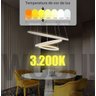 Lustre Pendente 3 Anéis 60cm Triarc 3 Arcos 110/220 Moderno Led Integrado - 3