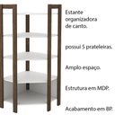 Ver imagem 3 de Estante Organizador Armário de canto AZ1020 MDP Branco/Nogal - Gran Belo
