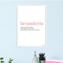 Ver imagem 2 de Quadro Lavanderia Significado Rosa 45x34cm - com vidro:Madeira preta