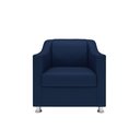Ver imagem 2 de Recepção Clínica Sofisticada: Namoradeira 2l + 2 Poltronas Azul-marinho