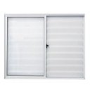 Ver imagem 1 de Janela Veneziana de Alumínio Lado Esquerdo 3 Folhas sem Grade 120x150cm Branco Allo Esquadrias