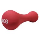 Ver imagem 1 de Halter Peso 4kg Emborrachado Antiderrapante Academia Exercicio Treino Fortalecimento Fisioterapia Pi