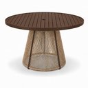 Ver imagem 2 de Mesa Laguna Tampo Alumínio Estrutura Alumínio Pintura Eletrostática Marrom 120cm Trama Original