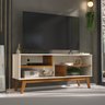 Rack 1.4 Nature para Tv de até 55 Polegadas Offwhite com Cinamomo - Rede Móveis - 1