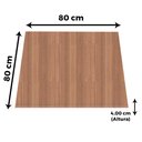 Ver imagem 4 de Tampo Quadrado 80 Cm (largura) Pe40 Pandin Mdp 4,00 Cm (altura) Cor Noce Naturalle