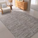 Ver imagem 1 de Tapete Sala Quarto 1,40 X 2,00m Antiderrapante Mesclado Rústico Marrom Cru Artesanal Minimalista