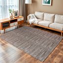 Ver imagem 1 de Tapete Sala Quarto 1,40 X 2,00m Antiderrapante Mesclado Rústico Marrom Cru Artesanal Minimalista