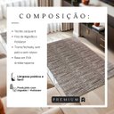 Ver imagem 7 de Tapete Sala Quarto 1,40 X 2,00m Antiderrapante Mesclado Rústico Marrom Cru Artesanal Minimalista