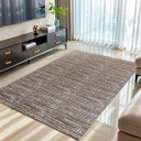 Ver imagem 5 de Tapete Sala Quarto 1,40 X 2,00m Antiderrapante Mesclado Rústico Marrom Cru Artesanal Minimalista