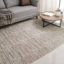 Ver imagem 2 de Tapete Sala Quarto 1,40 X 2,00m Antiderrapante Mesclado Rústico Marrom Cru Artesanal Minimalista