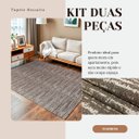 Ver imagem 6 de Tapete Sala Quarto 1,40 X 2,00m Antiderrapante Mesclado Rústico Marrom Cru Artesanal Minimalista