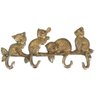 Porta Chaves Cabide Gatos Bronze Decoração Presentes Animais - 1