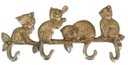 Ver imagem 1 de Porta Chaves Cabide Gatos Bronze Decoração Presentes Animais