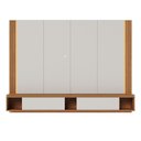 Ver imagem 2 de Painel Home Suspenso Loa para Sala de Tv até 75 Polegadas Off White Matte Freijó Colibri