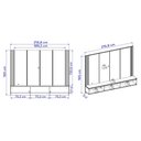 Ver imagem 3 de Painel Home Suspenso Loa para Sala de Tv até 75 Polegadas Off White Matte Freijó Colibri