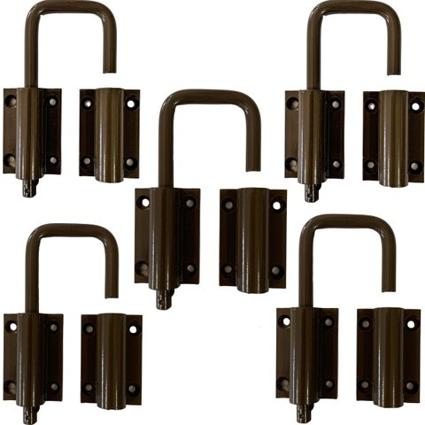 KIT 05 TRINCOS DE ALUMÍNIO PARA PORTA CAMARÃO - BRONZE