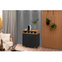 Ver imagem 1 de Buffet / Balcão / Bancada / Aparador St Modelo Retrô com Pés em Madeira 2 Portas com Detalhe a Lazer