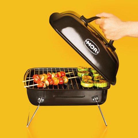 Churrasqueira Portátil a Bafo Mor Pocket para Carvão
