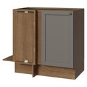 Ver imagem 1 de Balcão de Canto 1 Porta (sem Tampo) Rustic/Cinza Vik Madesa