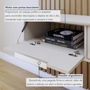 Ver imagem 4 de Painel Suspenso 182,8 Cm com Nicho Vitória 100% Mdf Cinamomo/grafite